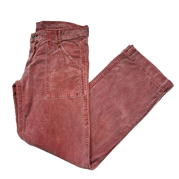 Lucky Brand Pants - Ladies Lucky Workers Brand Mineral Wash Red Corduroy Pants Size Large